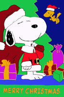 Peanuts Double-Sided Flag - Merry Christmas Santa