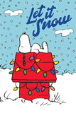 Peanuts Double-Sided Flag - Let It Snow