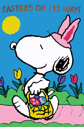 Peanuts Double - Sided Flag - Easter's On It's Way! - snoopn4pnuts.com