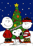 Peanuts Double-Sided Flag - Christmas Trio