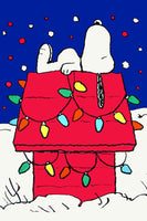 Peanuts Double-Sided Flag - Decorated Doghouse