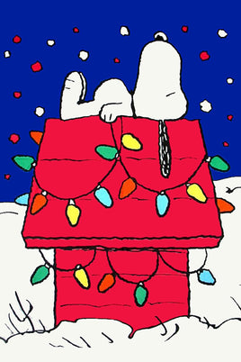 Peanuts Double - Sided Flag - Decorated Doghouse - snoopn4pnuts.com