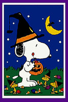 Peanuts Double - Sided Flag - Snoopy Halloween Witch - snoopn4pnuts.com