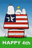 Peanuts Double - Sided Flag - Happy 4th - snoopn4pnuts.com