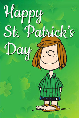 Peanuts Double - Sided Flag - Happy St. Patrick's Day - snoopn4pnuts.com