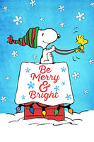Peanuts Double-Sided Flag - Be Merry & Bright