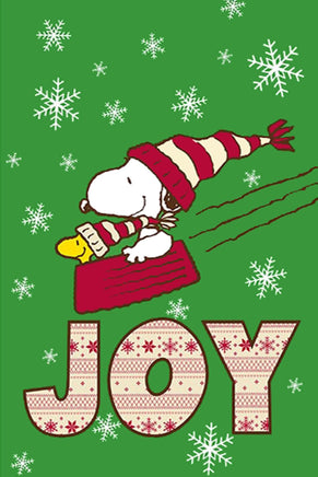 Peanuts Double - Sided Flag - JOY - snoopn4pnuts.com