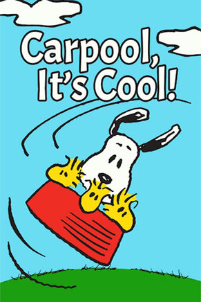 Peanuts Double - Sided Flag - Carpool, It's Cool! - snoopn4pnuts.com