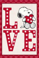 Peanuts Double - Sided Flag - LOVE - snoopn4pnuts.com