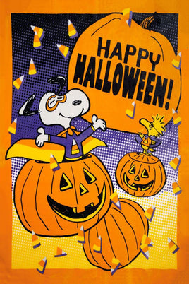 Peanuts Double - Sided Flag - Snoopy Happy Halloween - snoopn4pnuts.com