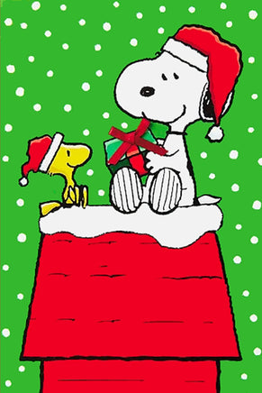 Peanuts Double - Sided Flag - Snoopy's Gift - snoopn4pnuts.com