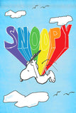 Peanuts Double-Sided Flag - Snoopy Rainbow Parachute