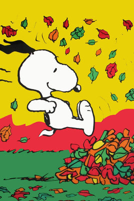 Peanuts Double - Sided Flag - Fall Leaves - snoopn4pnuts.com