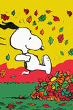 Peanuts Double-Sided Flag - Fall Leaves