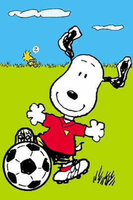 Peanuts Double - Sided Flag - Snoopy Soccer - snoopn4pnuts.com