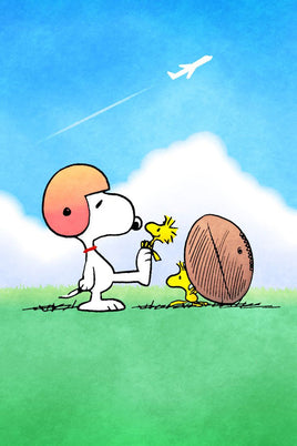 Peanuts Double - Sided Flag - Snoopy Football - snoopn4pnuts.com