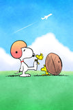 Peanuts Double-Sided Flag - Snoopy Football