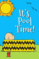 Peanuts Double - Sided Flag - It's Pool Time - snoopn4pnuts.com