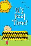 Peanuts Double-Sided Flag - It's Pool Time