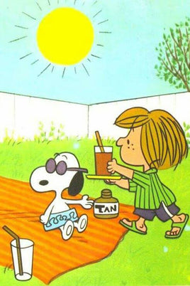 Peanuts Double - Sided Flag - Peppermint Patty Serving Snoopy - snoopn4pnuts.com
