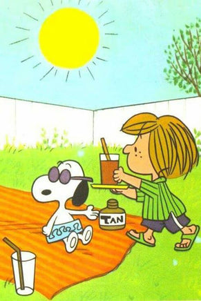 Peanuts Double - Sided Flag - Peppermint Patty Serving Snoopy - snoopn4pnuts.com