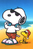 Peanuts Double-Sided Flag - Snoopy Joe Cool On Beach