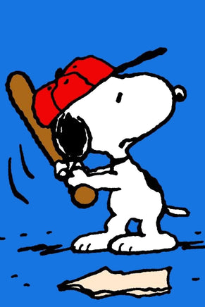 Peanuts Double - Sided Flag - Snoopy At Bat - snoopn4pnuts.com