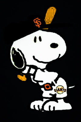 Peanuts Double - Sided Flag - Snoopy San Francisco Giants Baseball - snoopn4pnuts.com