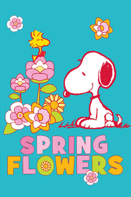 Peanuts Double - Sided Flag - Snoopy Spring Flowers - snoopn4pnuts.com