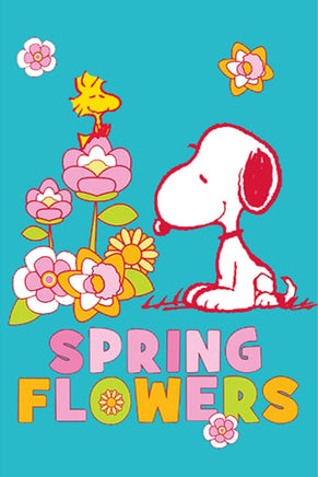 Peanuts Double - Sided Flag - Snoopy Spring Flowers - snoopn4pnuts.com