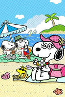 Peanuts Double-Sided Flag - Snoopy and Siblings On The Beach