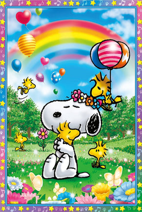Peanuts Double - Sided Flag - Floral Rainbow - snoopn4pnuts.com