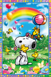 Peanuts Double-Sided Flag - Floral Rainbow