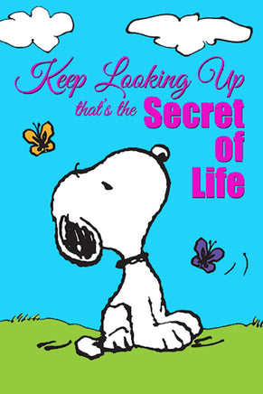 Peanuts Double - Sided Flag - Secret of Life - snoopn4pnuts.com