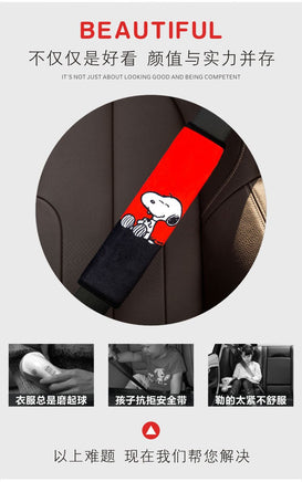 Snoopy Plush Seat Belt Pad Set - snoopn4pnuts.com