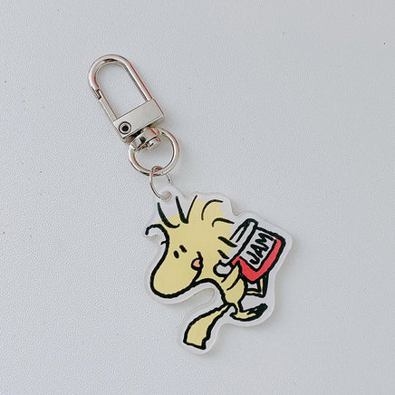 Peanuts Imported Acrylic Swivel Key Chain - Woodstock Jam - snoopn4pnuts.com