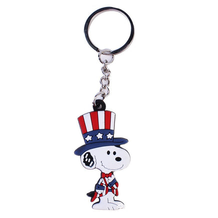 Snoopy Flexible Vinyl Key Chain - Patriotic Uncle Sam - snoopn4pnuts.com