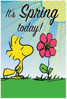 Peanuts Double - Sided Flag - Woodstock It's Spring Today! - snoopn4pnuts.com