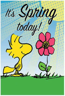 Peanuts Double - Sided Flag - Woodstock It's Spring Today! - snoopn4pnuts.com