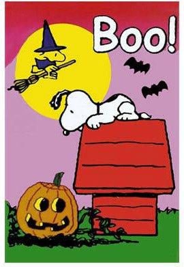 Peanuts Double - Sided Flag - Snoopy Halloween Boo! - snoopn4pnuts.com