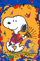 Peanuts Double-Sided Flag - Fall Leaves