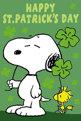 Peanuts Double - Sided Flag - Happy St. Patrick's Day - snoopn4pnuts.com