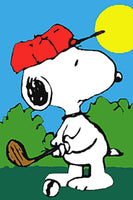 Peanuts Double - Sided Flag - Snoopy Golfer - snoopn4pnuts.com