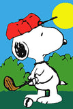 Peanuts Double-Sided Flag - Snoopy Golfer