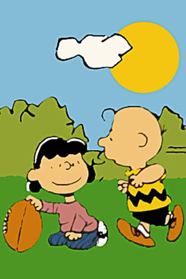 Peanuts Double - Sided Flag - Kick The Ball Charlie Brown! - snoopn4pnuts.com
