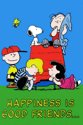 Peanuts Double - Sided Flag - Happiness Is Good Friends - snoopn4pnuts.com