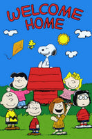 Peanuts Double - Sided Flag - Welcome Home - snoopn4pnuts.com