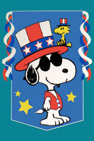 Peanuts Double - Sided Flag - Snoopy Patriotic Uncle Sam - snoopn4pnuts.com