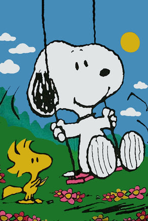 Peanuts Double - Sided Flag - Swinging Snoopy - snoopn4pnuts.com