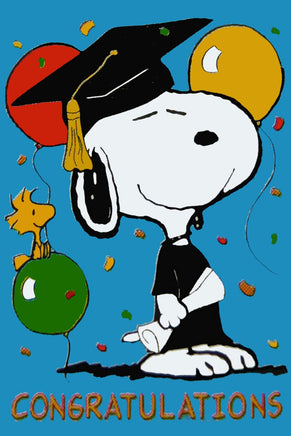 Peanuts Double - Sided Flag - Congratulations - snoopn4pnuts.com